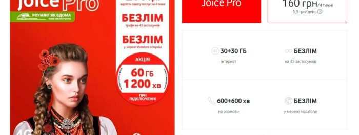 Тариф Joice PRO Водафон.  Есть ли варианты дешевле? Стоит ли подключать?