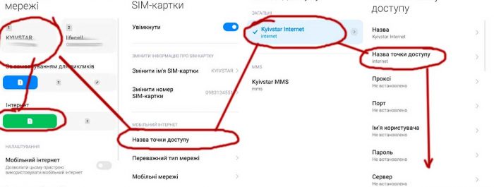 Ручні установки мобільного інтернету Київстар (APN, ТИП APN). Як налаштувати?